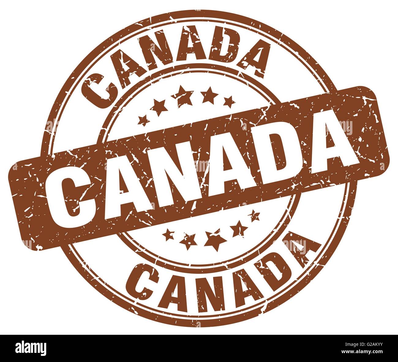 Canada brown grunge round vintage rubber stamp Stock Vector Image & Art ...