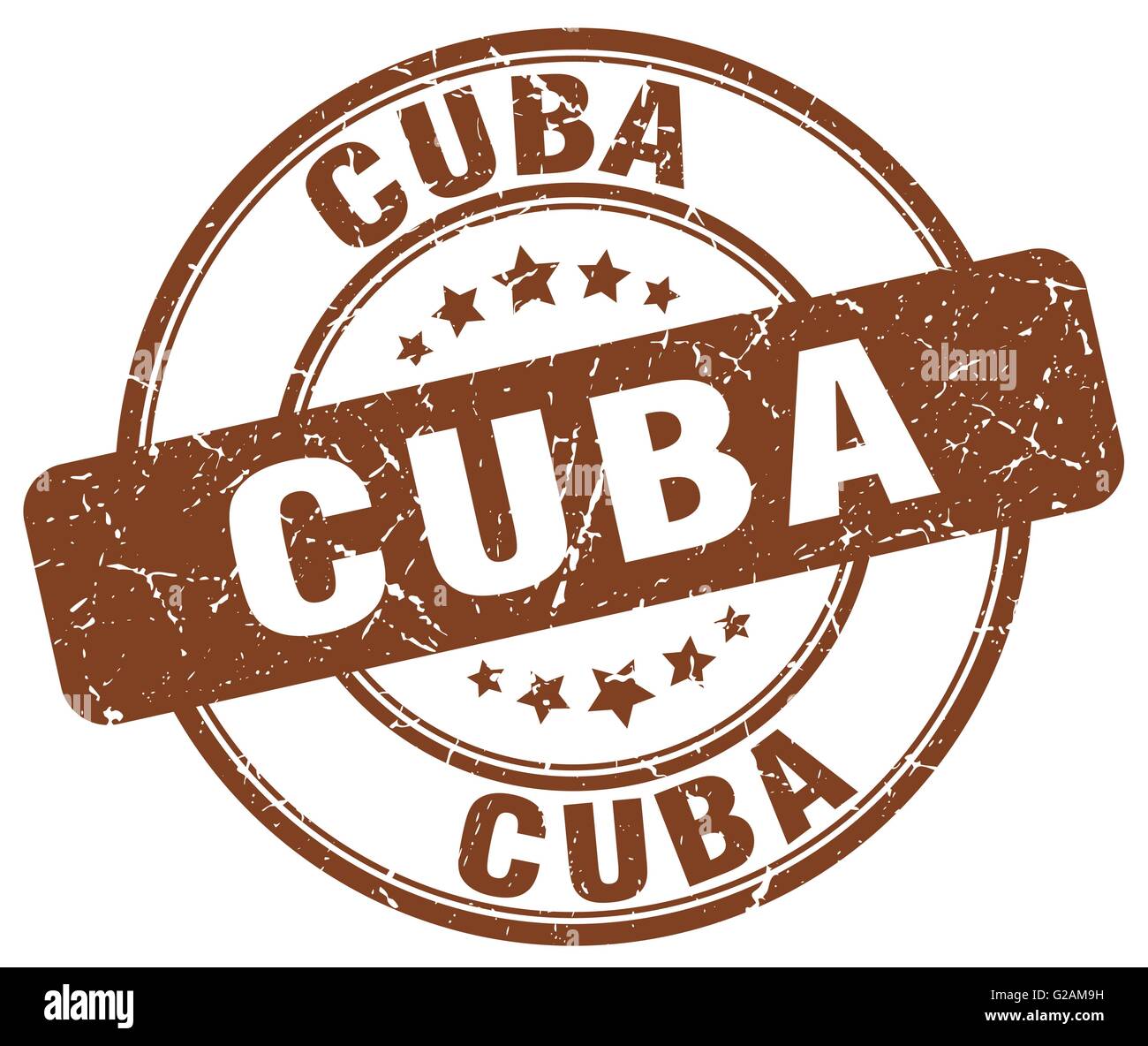 Cuba brown grunge round vintage rubber stamp Stock Vector Image & Art ...