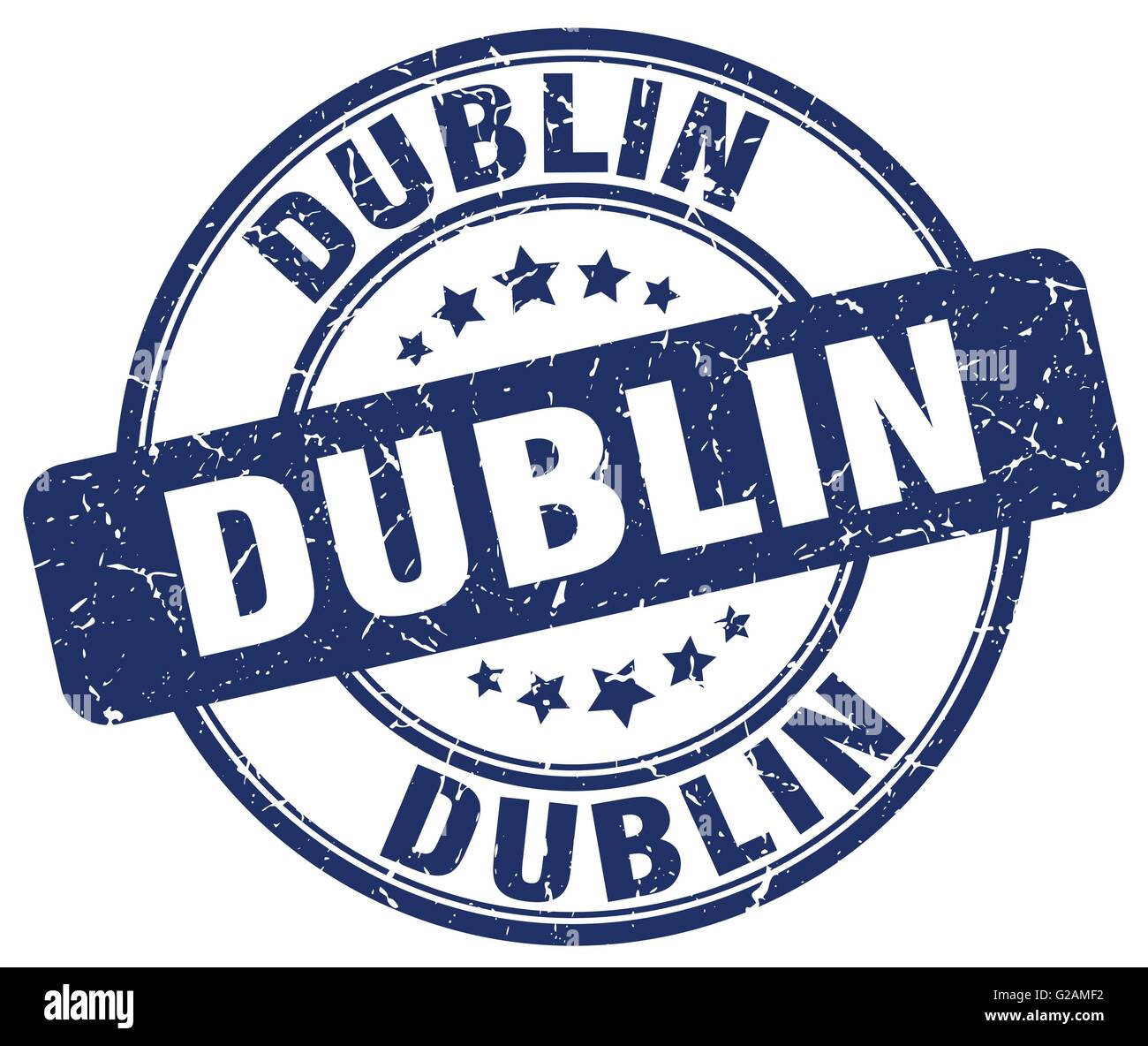 Dublin blue grunge round vintage rubber stamp Stock Vector Image & Art Alamy