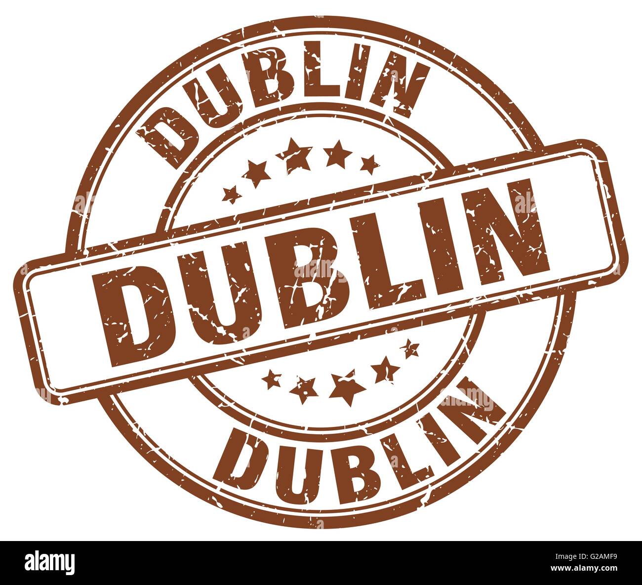 Dublin brown grunge round vintage rubber stamp Stock Vector Image & Art Alamy