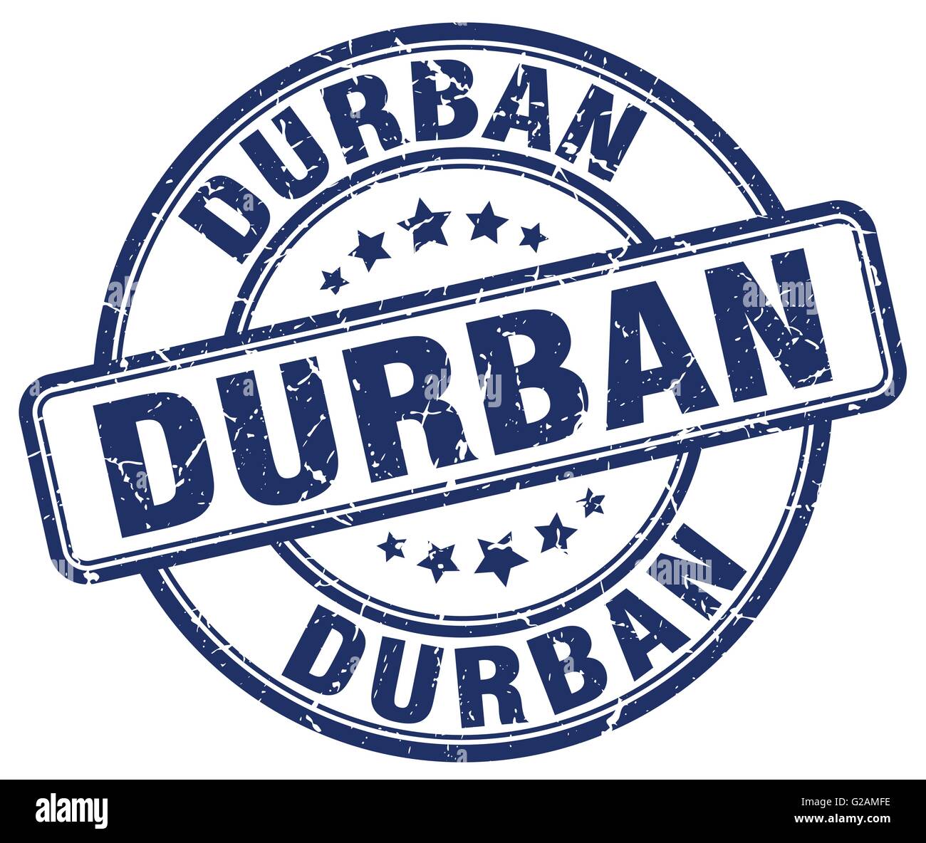 Durban blue grunge round vintage rubber stamp Stock Vector Image & Art
