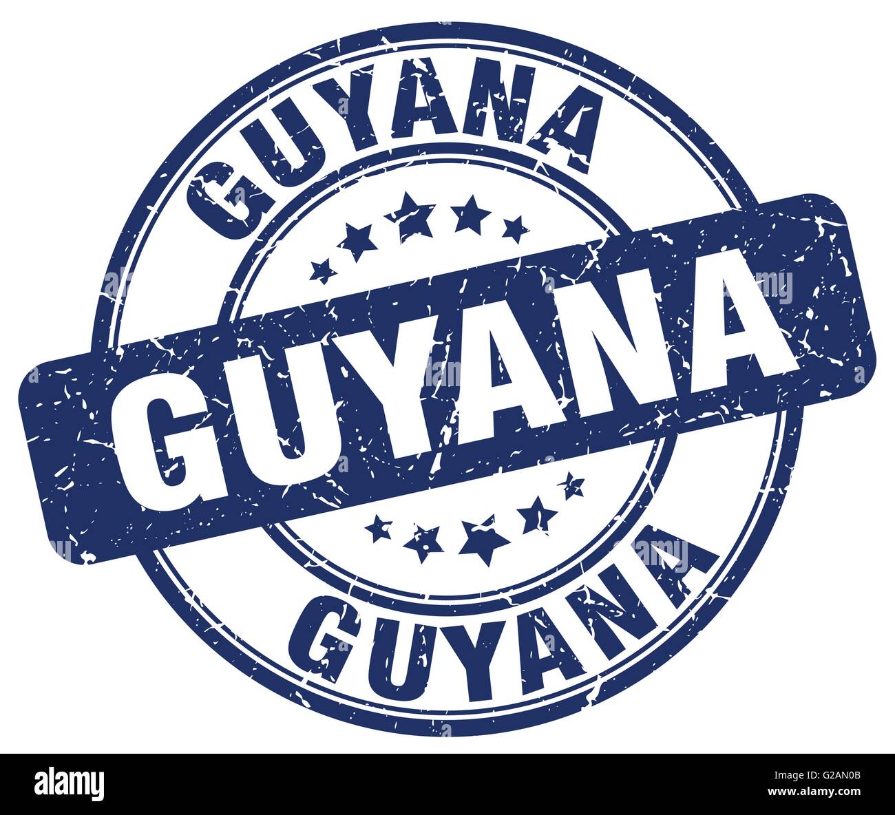 Guyana blue grunge round vintage rubber stamp Stock Vector Image & Art