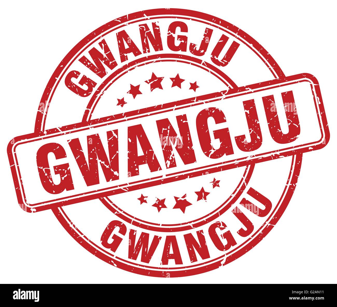 Gwangju red grunge round vintage rubber stamp Stock Vector Image & Art ...