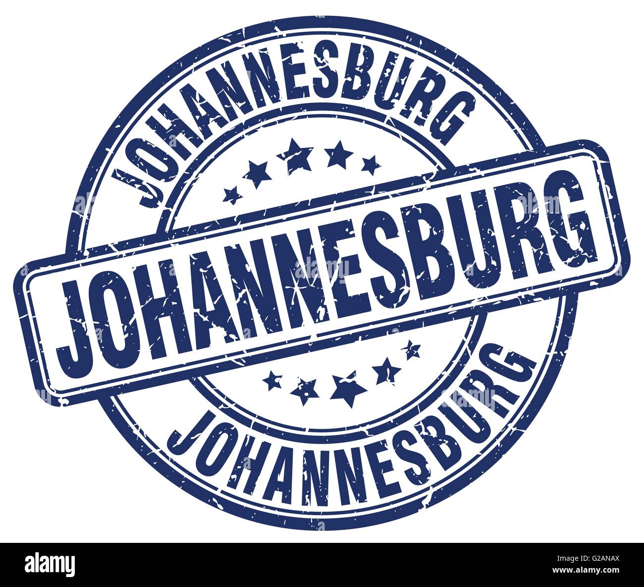 Johannesburg blue grunge round vintage rubber stamp Stock Vector Image