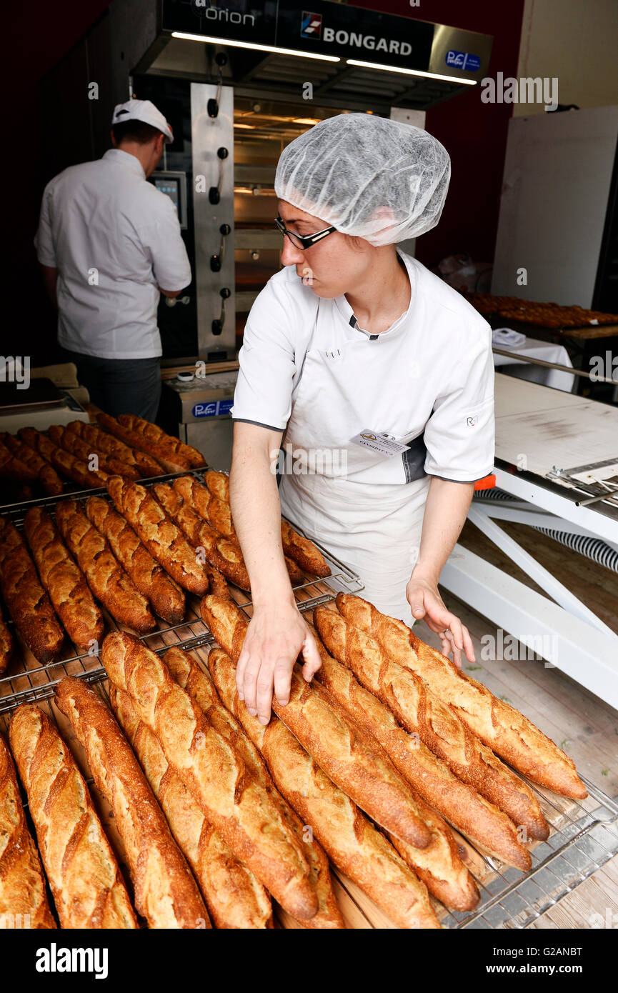 French bread festival 2016 in Paris, Fête du pain 2016 à Paris Stock