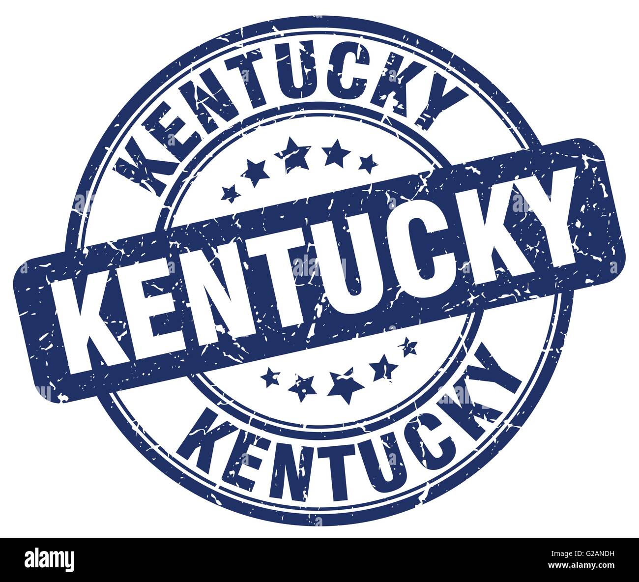 Kentucky blue grunge round vintage rubber stamp Stock Vector Image ...