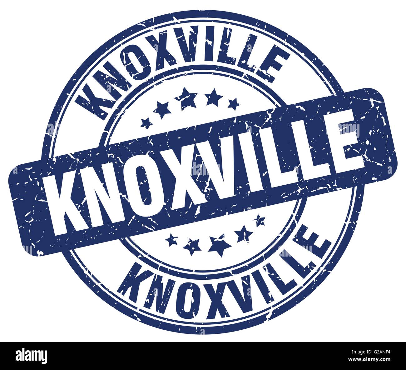 Knoxville blue grunge round vintage rubber stamp Stock Vector Image ...
