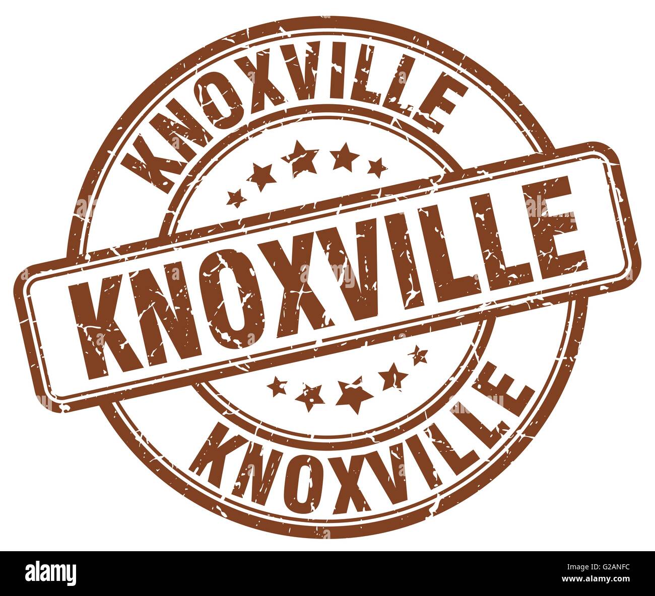 Knoxville brown grunge round vintage rubber stamp Stock Vector Image ...