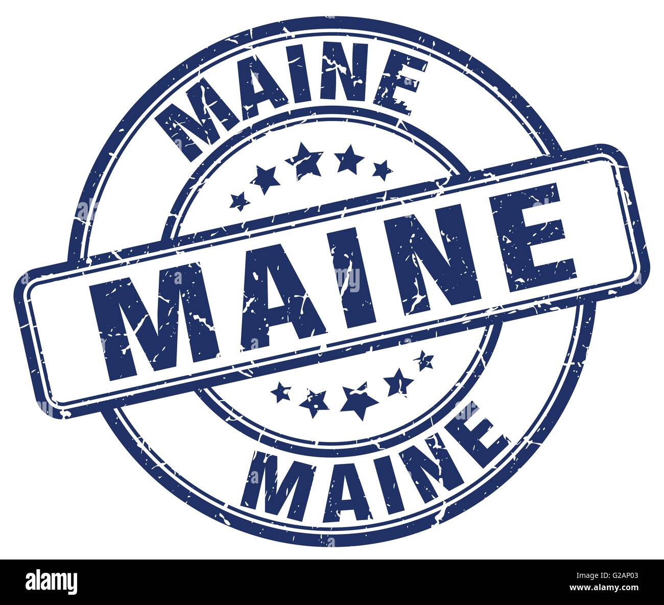 Maine blue grunge round vintage rubber stamp Stock Vector Image & Art ...