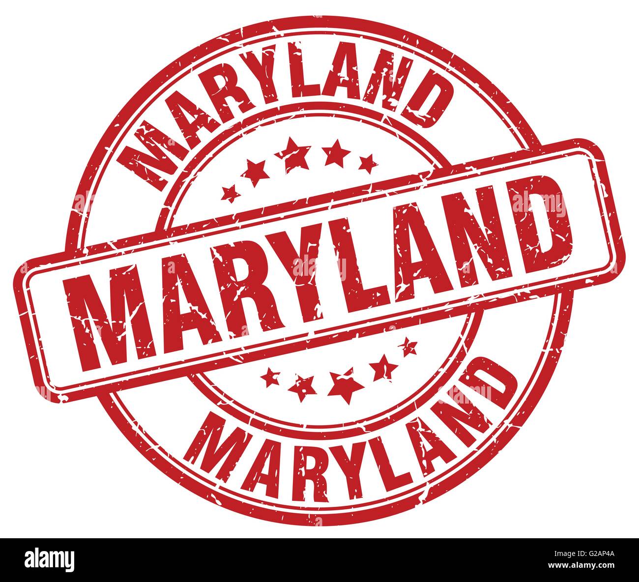 Maryland red grunge round vintage rubber stamp Stock Vector Image & Art ...