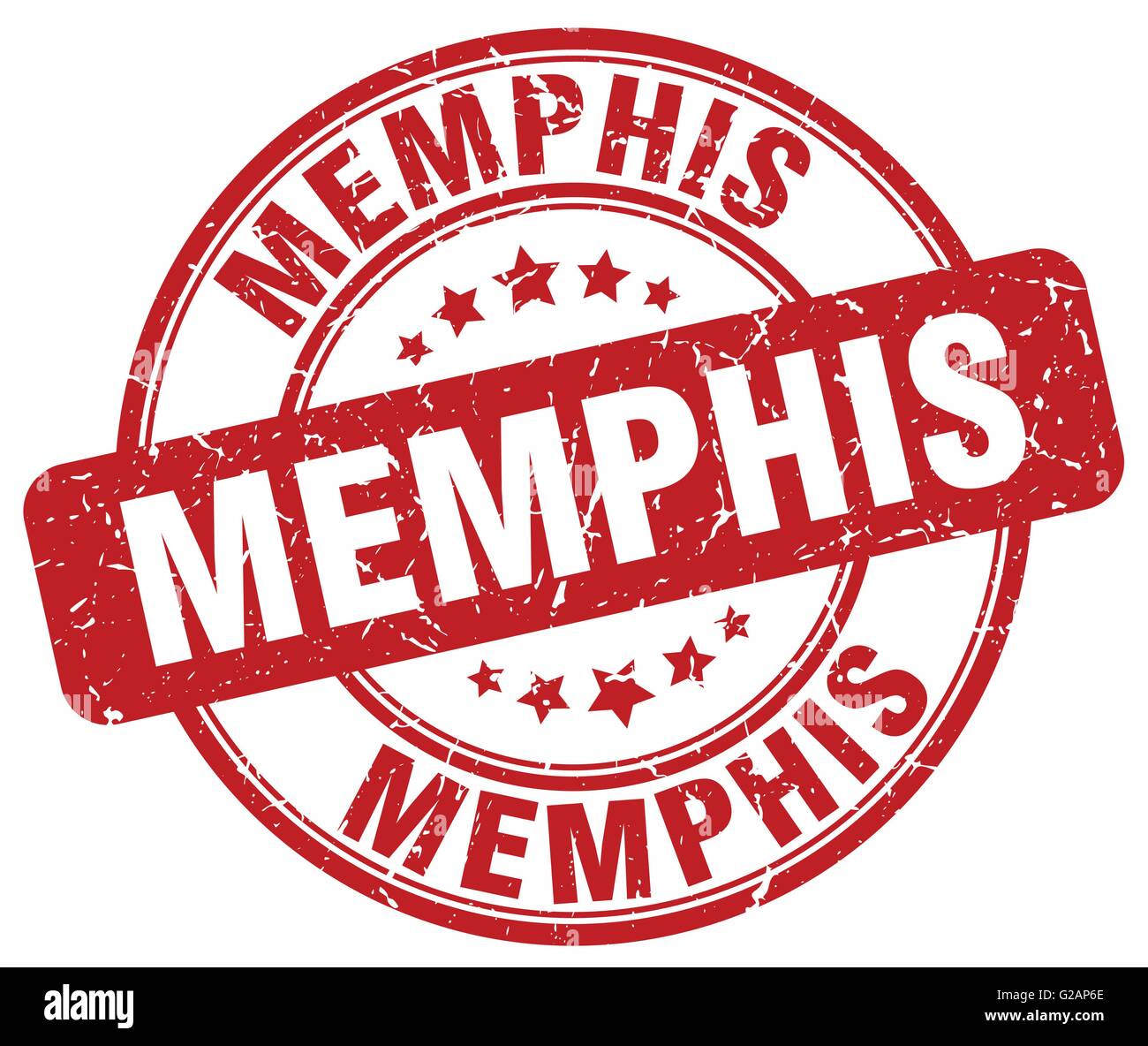 Memphis red grunge round vintage rubber stamp Stock Vector Image & Art