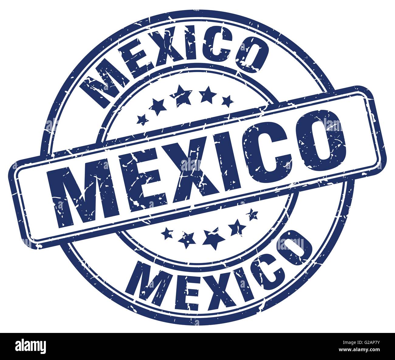 Mexico blue grunge round vintage rubber stamp Stock Vector Image & Art ...