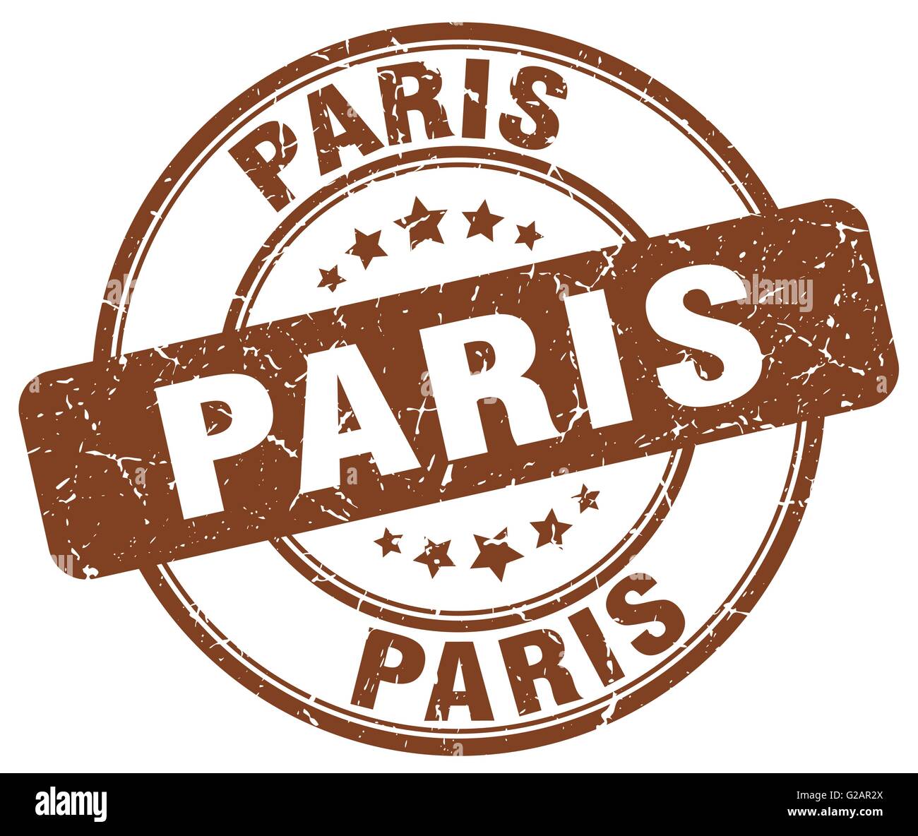 Paris brown grunge round vintage rubber stamp Stock Vector Image & Art ...