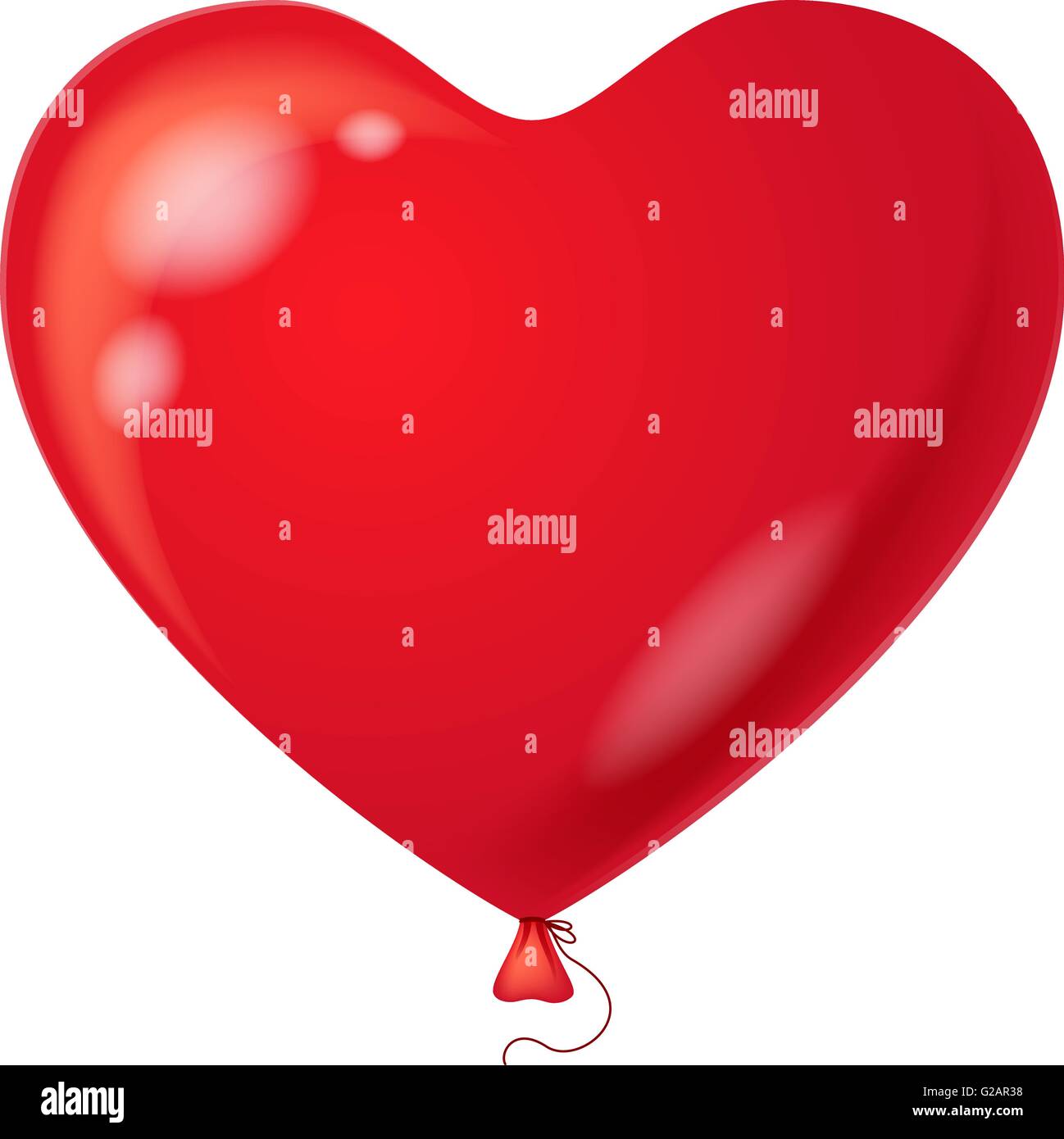 Red balloon, heart shaped Stock Vector Image & Art Alamy