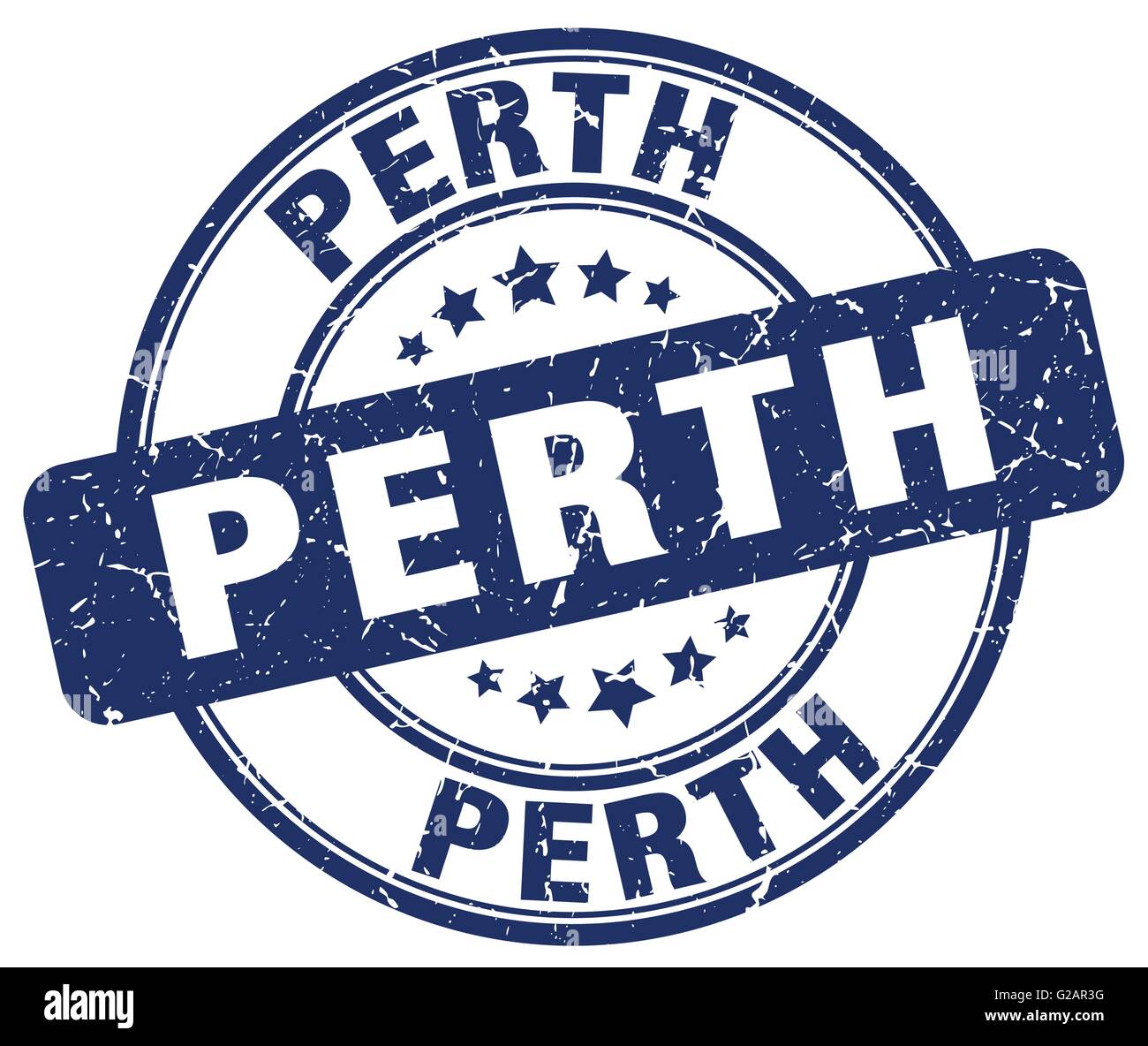 Perth blue grunge round vintage rubber stamp Stock Vector Image & Art ...