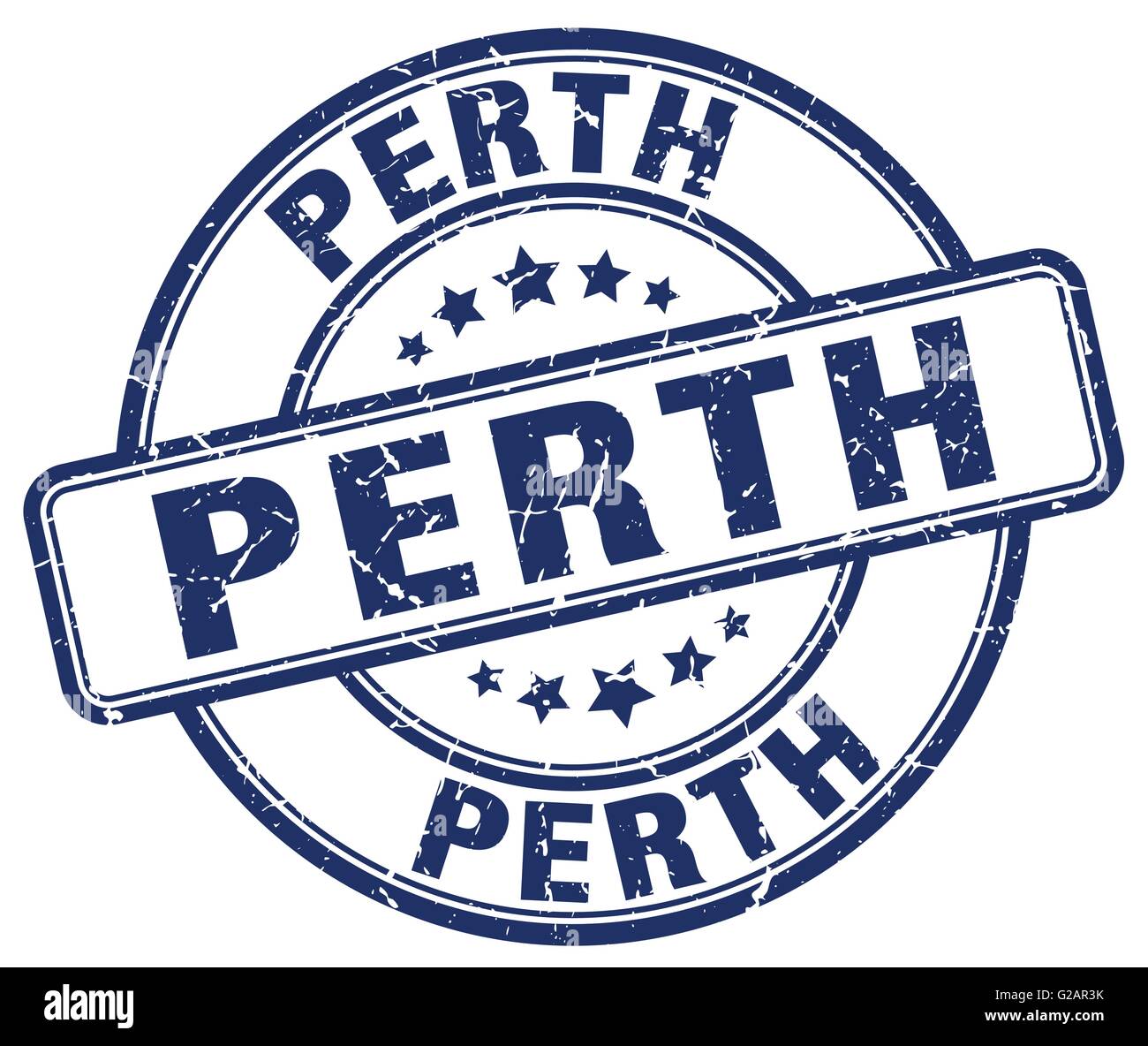 Perth blue grunge round vintage rubber stamp Stock Vector Image & Art ...