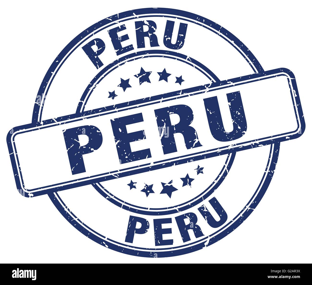 Peru blue grunge round vintage rubber stamp Stock Vector Image & Art ...