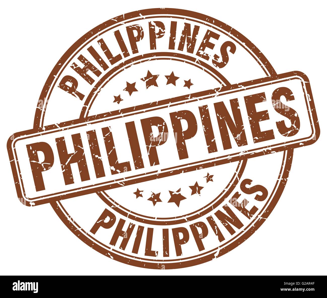Philippines brown grunge round vintage rubber stamp Stock Vector Image ...
