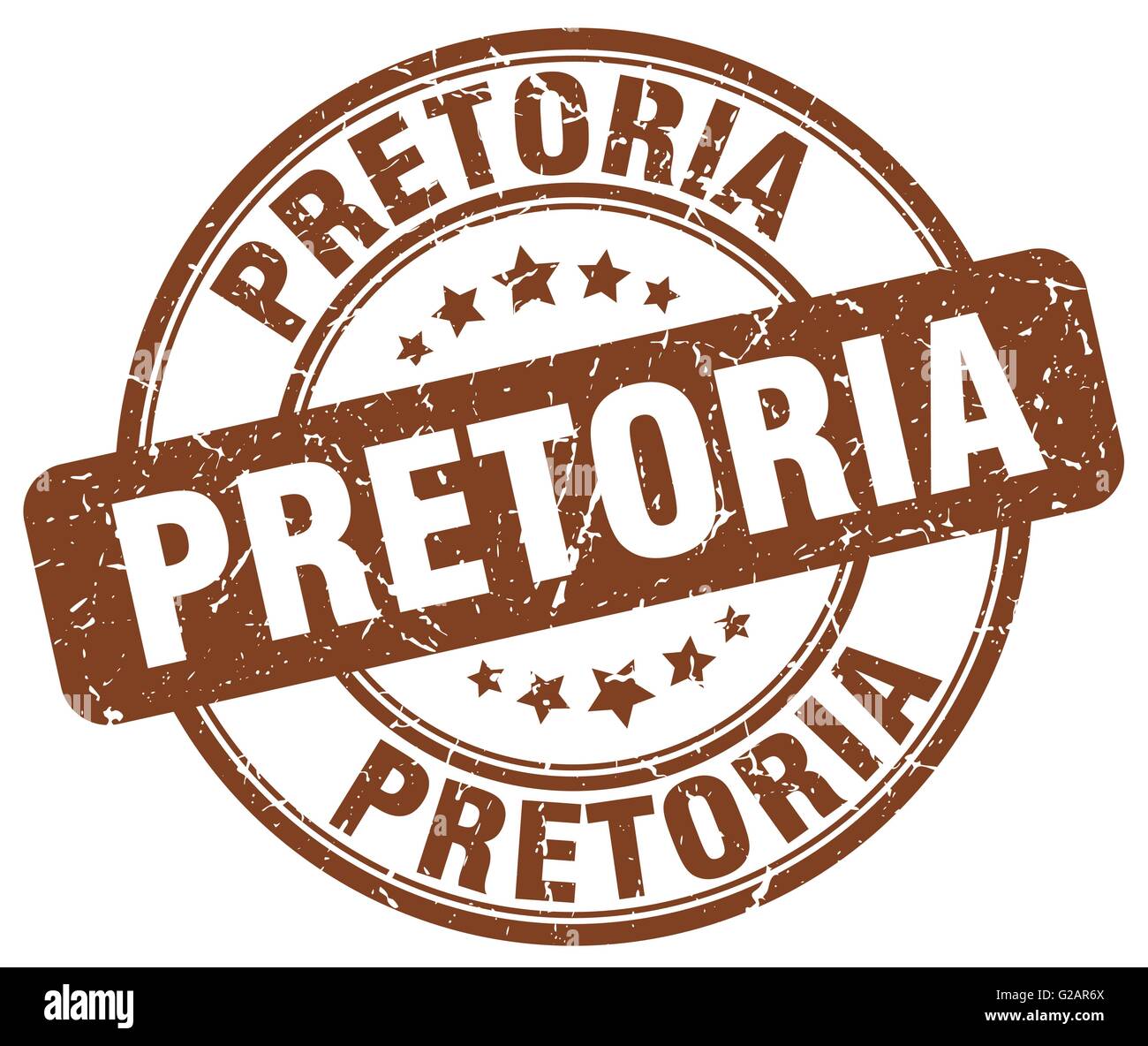 Pretoria brown grunge round vintage rubber stamp Stock Vector Image & Art Alamy