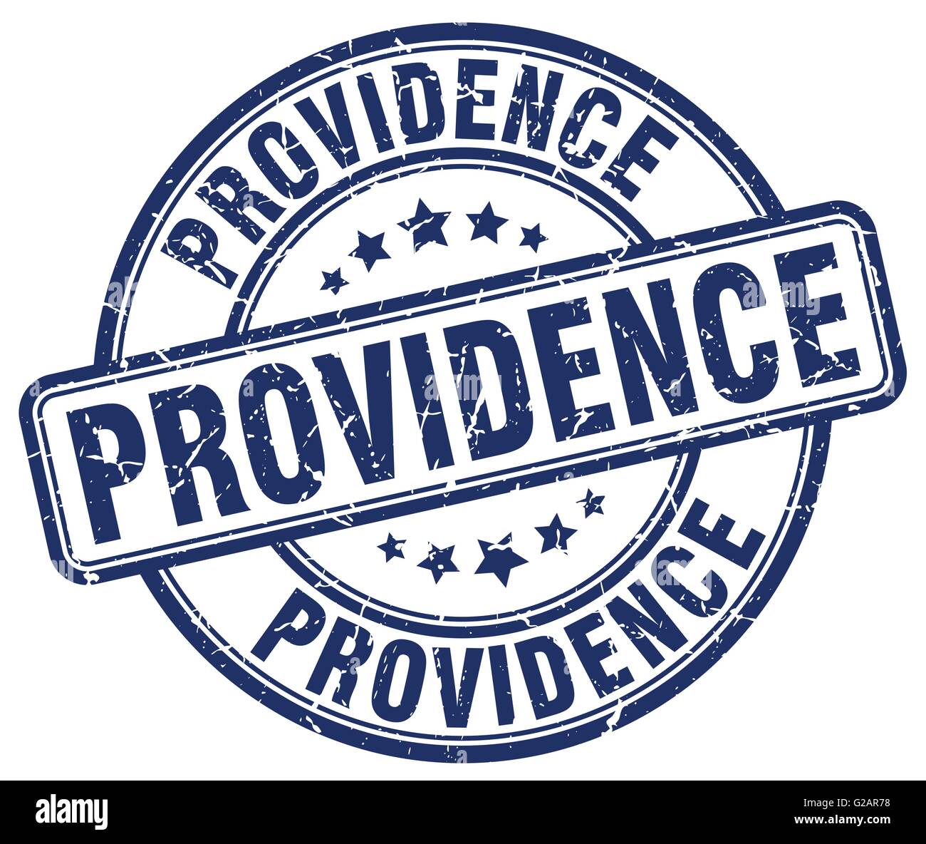 Providence blue grunge round vintage rubber stamp Stock Vector Image ...