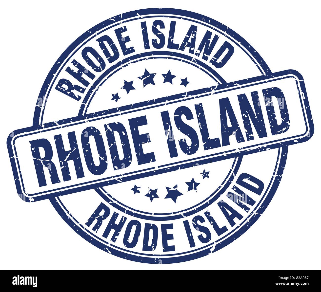 Rhode Island blue grunge round vintage rubber stamp Stock Vector Image ...