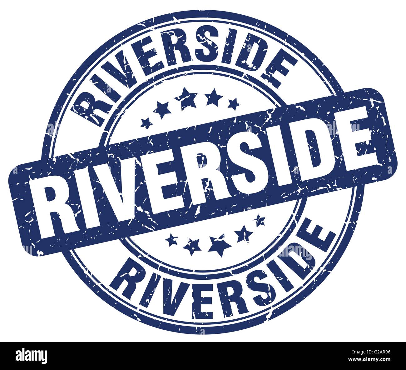 Riverside blue grunge round vintage rubber stamp Stock Vector Image
