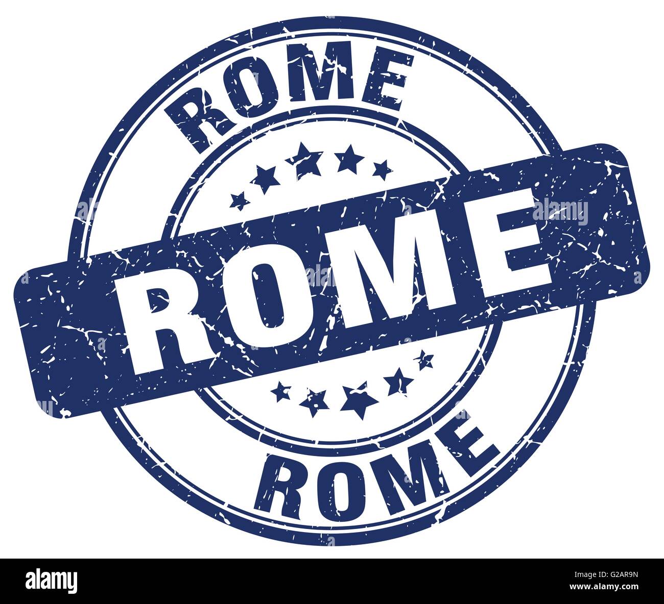 Rome blue grunge round vintage rubber stamp Stock Vector Image & Art ...