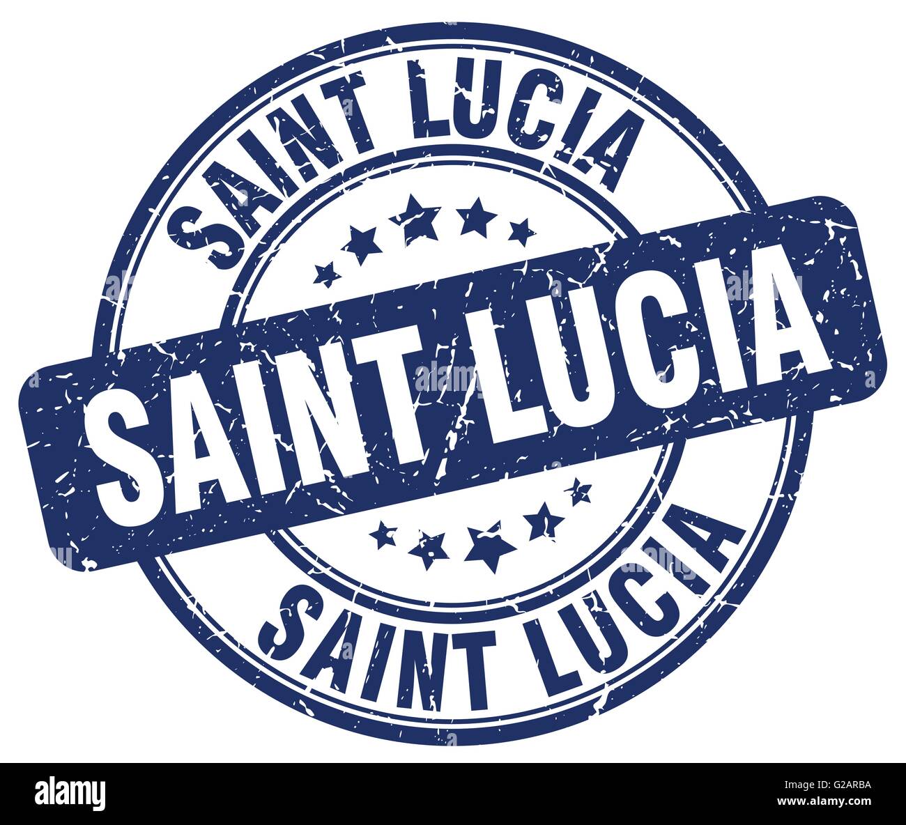 Saint Lucia blue grunge round vintage rubber stamp Stock Vector Image ...
