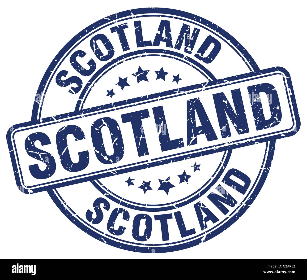 Scotland blue grunge round vintage rubber stamp Stock Vector Image ...