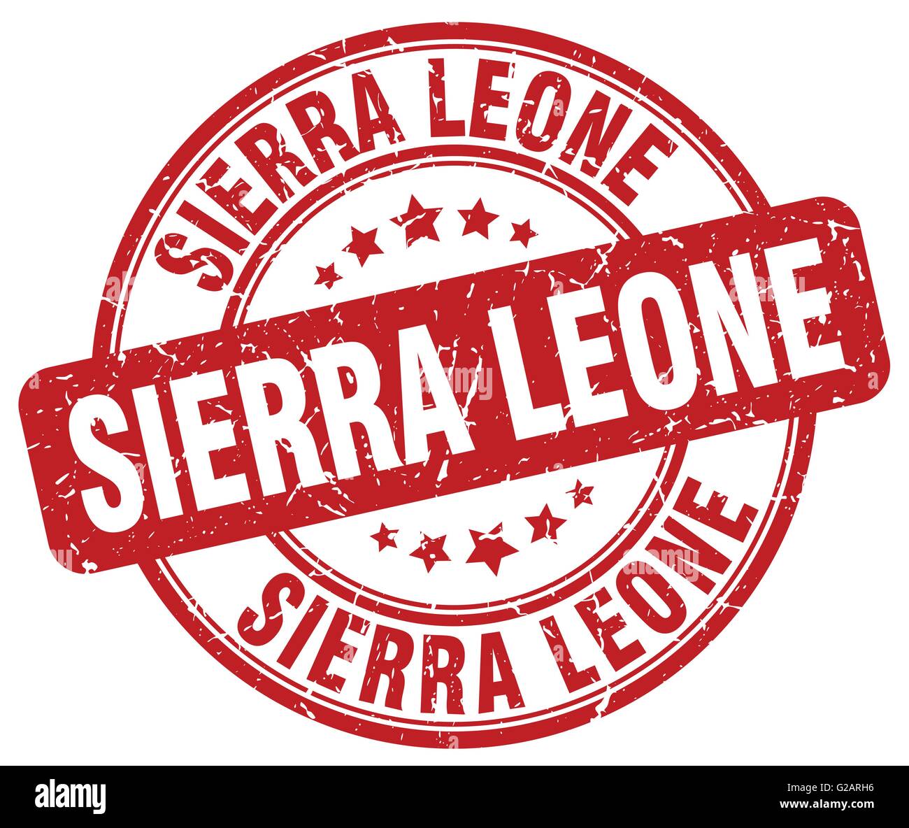 Sierra Leone red grunge round vintage rubber stamp Stock Vector Image ...