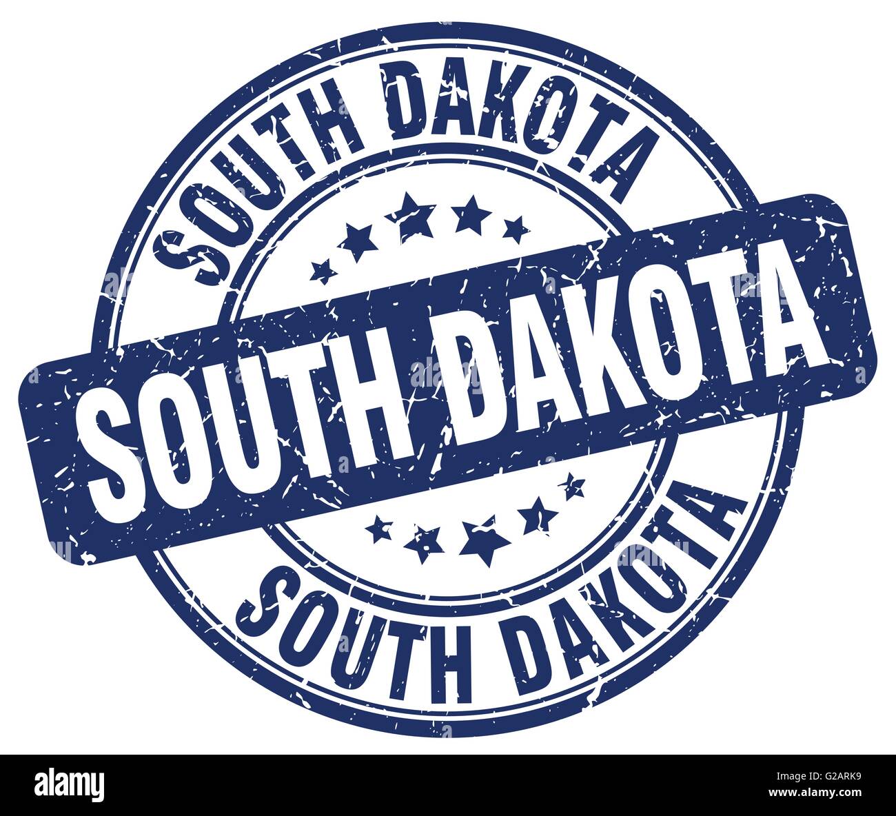 South Dakota blue grunge round vintage rubber stamp Stock Vector Image ...