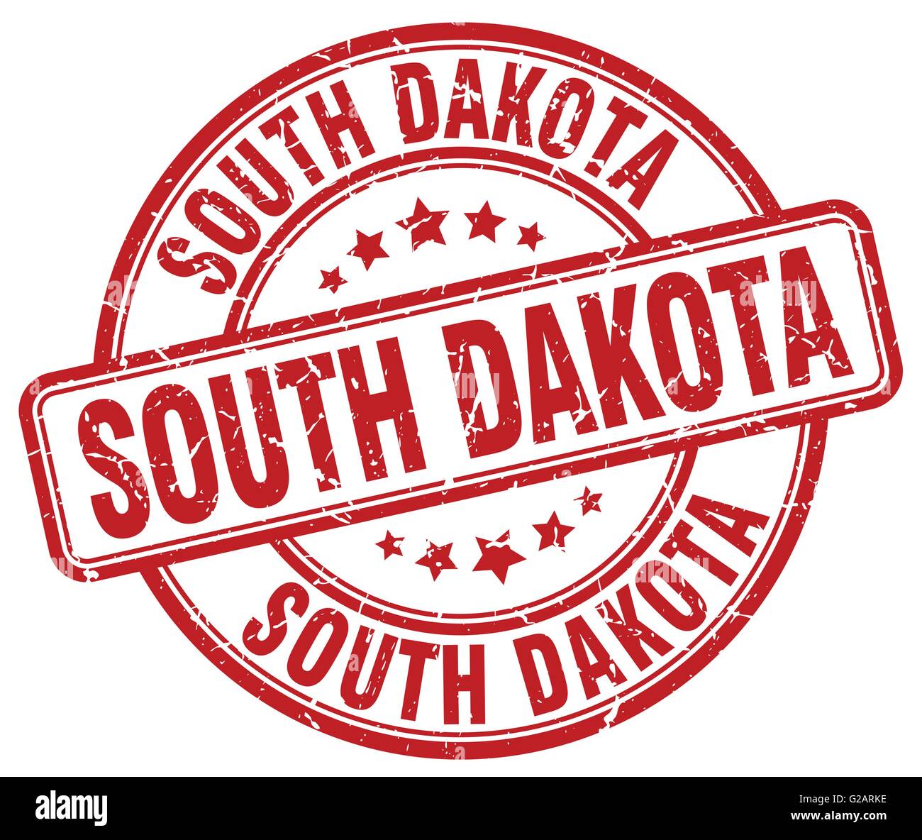 South Dakota red grunge round vintage rubber stamp Stock Vector Image ...