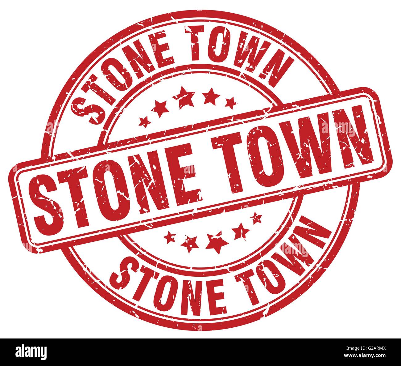 Stone Town red grunge round vintage rubber stamp Stock Vector Image ...