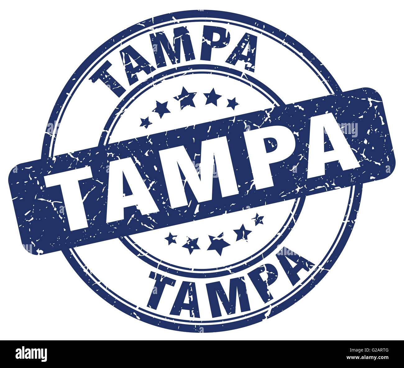 Tampa blue grunge round vintage rubber stamp Stock Vector Image & Art ...