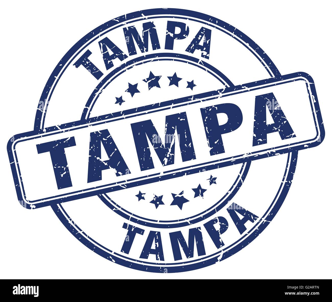 Tampa blue grunge round vintage rubber stamp Stock Vector Image & Art ...