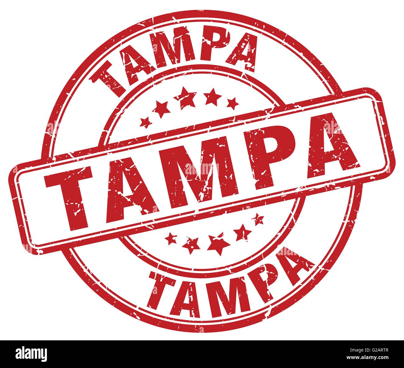 Tampa red grunge round vintage rubber stamp Stock Vector Image & Art ...