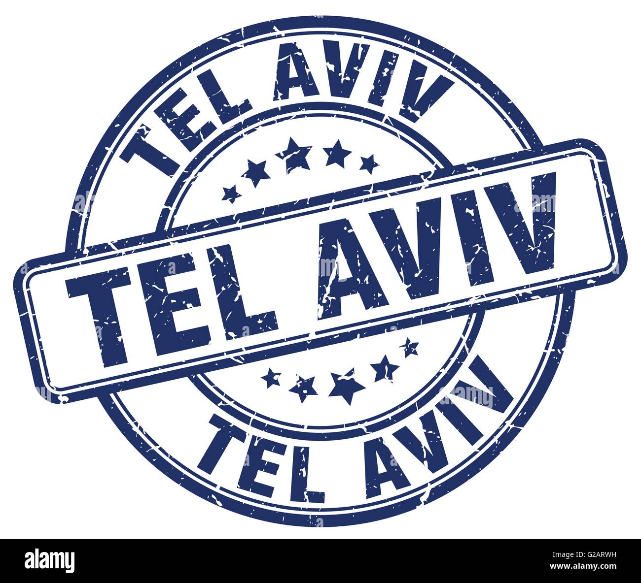 Tel Aviv blue grunge round vintage rubber stamp Stock Vector Image ...