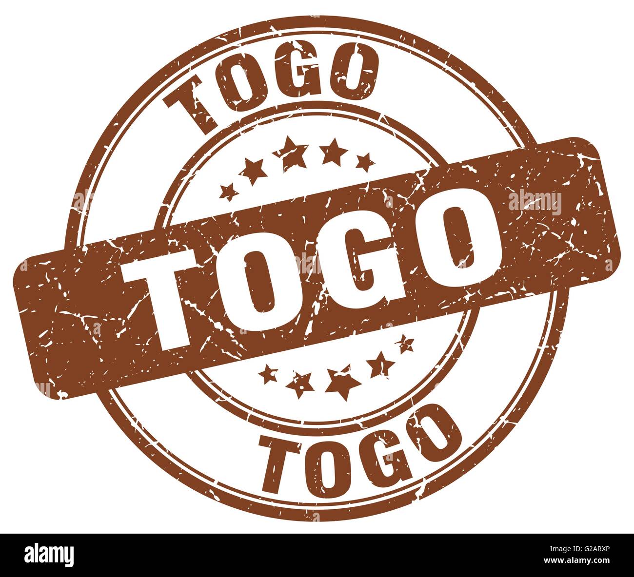 Togo brown grunge round vintage rubber stamp Stock Vector Image & Art ...