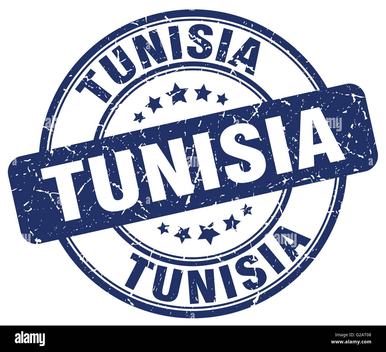Tunisia blue grunge round vintage rubber stamp Stock Vector Image & Art ...