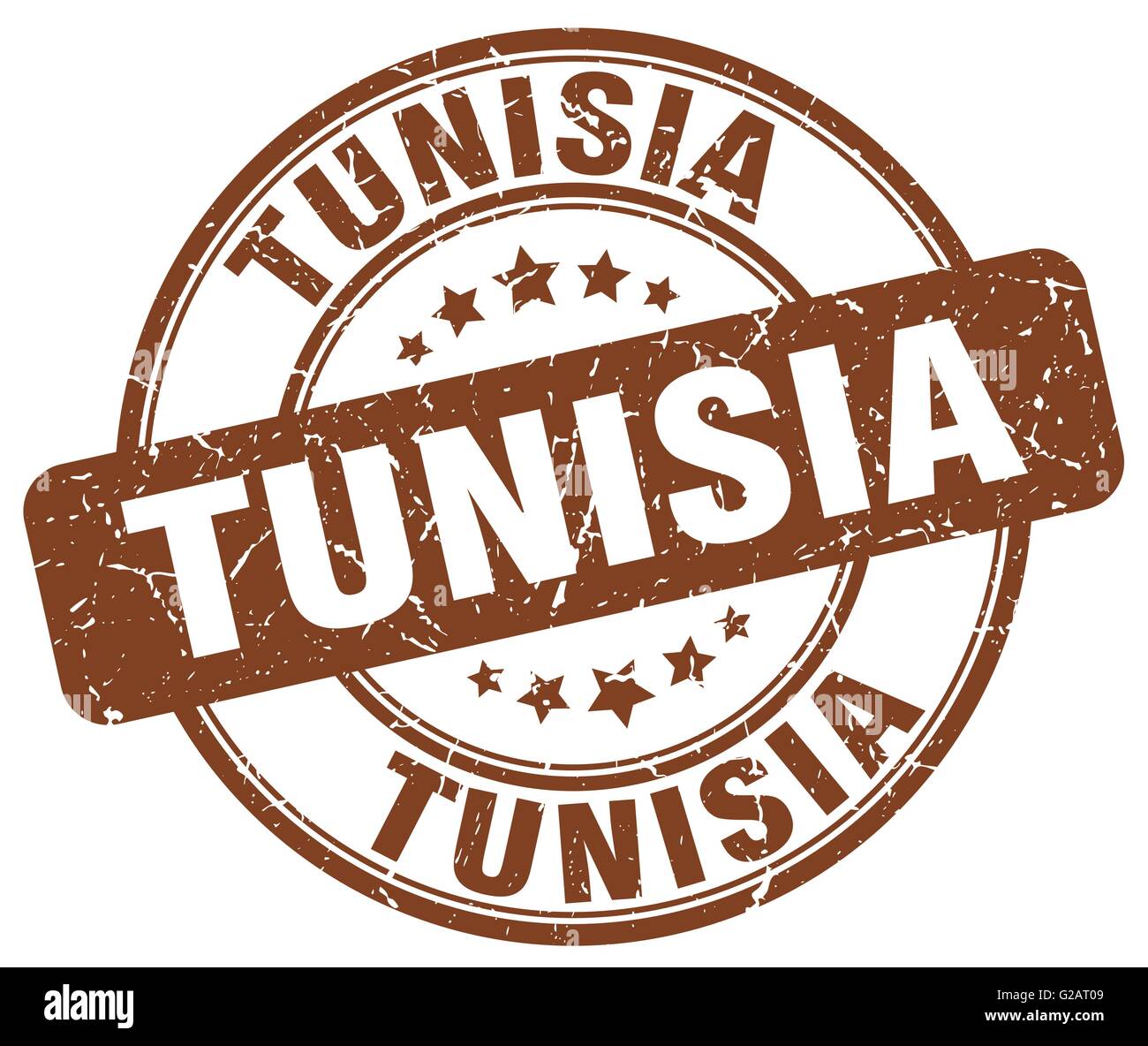 Tunisia brown grunge round vintage rubber stamp Stock Vector Image ...