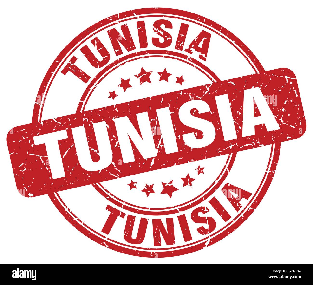 Tunisia red grunge round vintage rubber stamp Stock Vector Image & Art ...