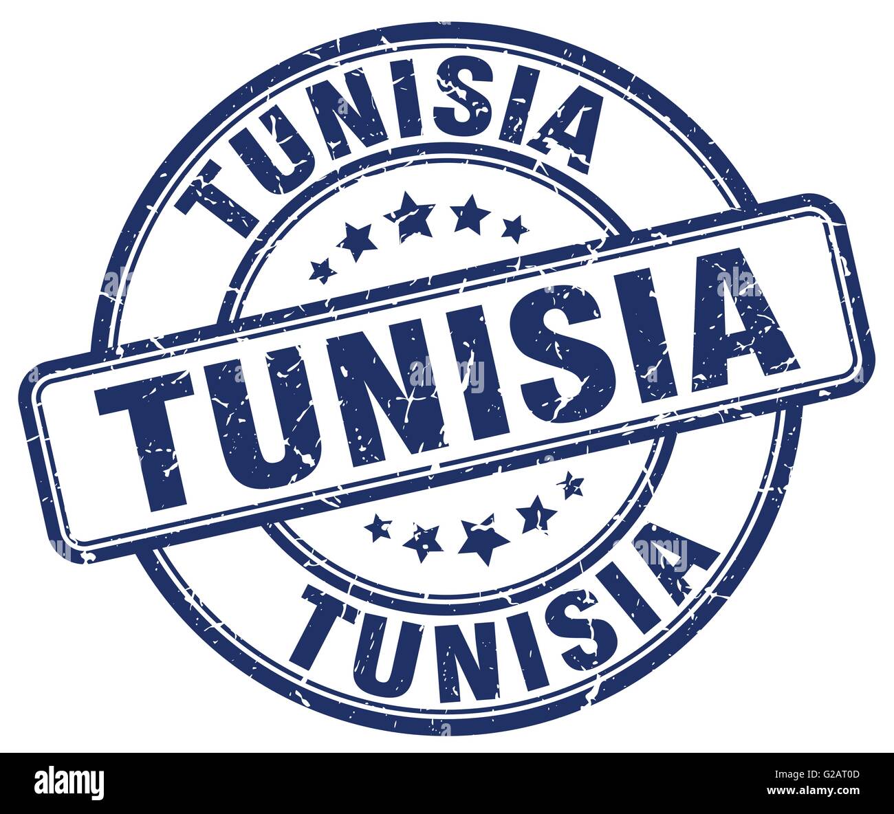 Tunisia blue grunge round vintage rubber stamp Stock Vector Image & Art ...