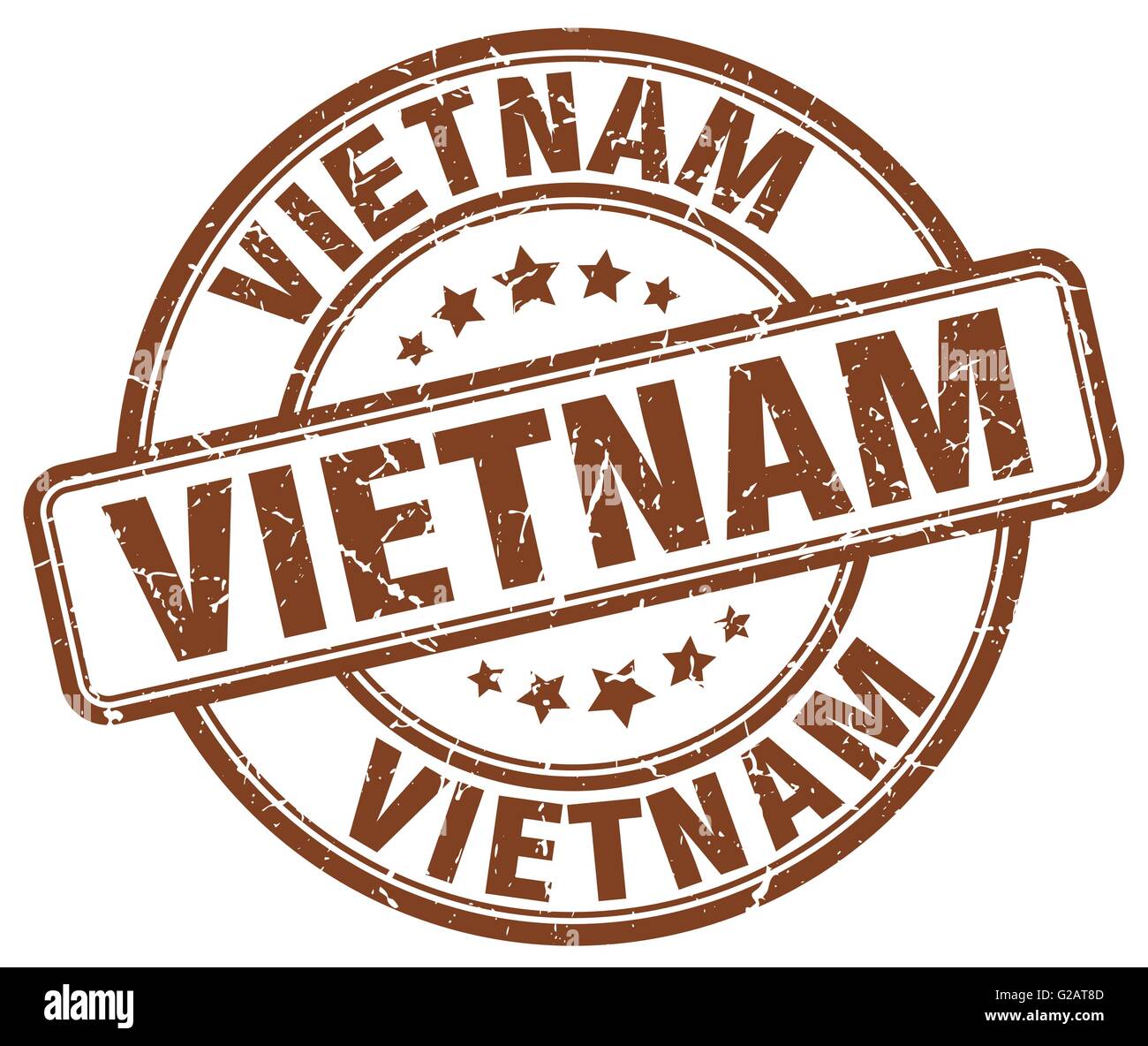 Vietnam brown grunge round vintage rubber stamp Stock Vector Image ...