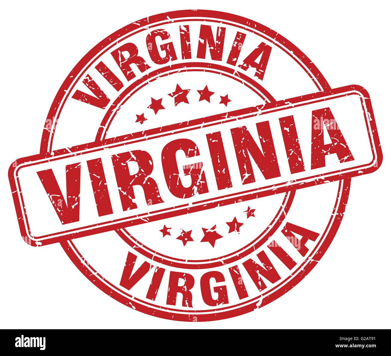 Virginia red grunge round vintage rubber stamp Stock Vector Image & Art ...