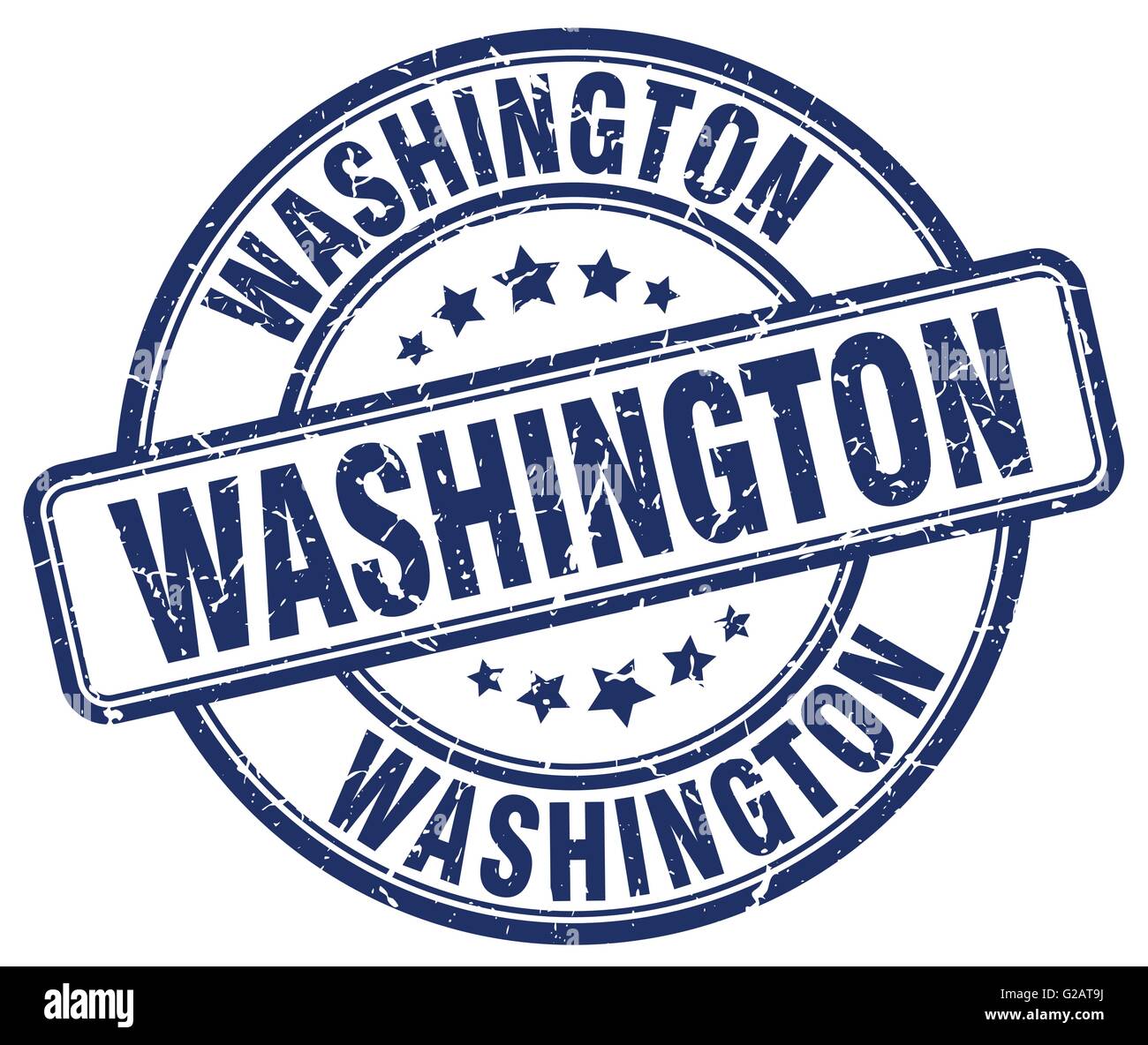 Washington blue grunge round vintage rubber stamp Stock Vector Image ...