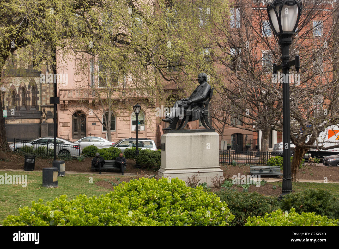 George Peabody sculpture Baltimore Maryland Stock Photo