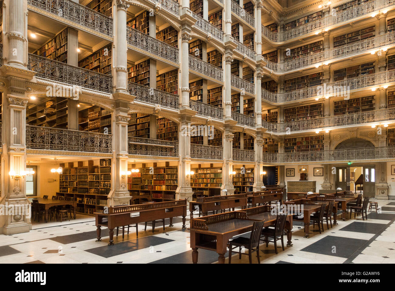 Peabody Library Baltimore MD Stock Photo Alamy