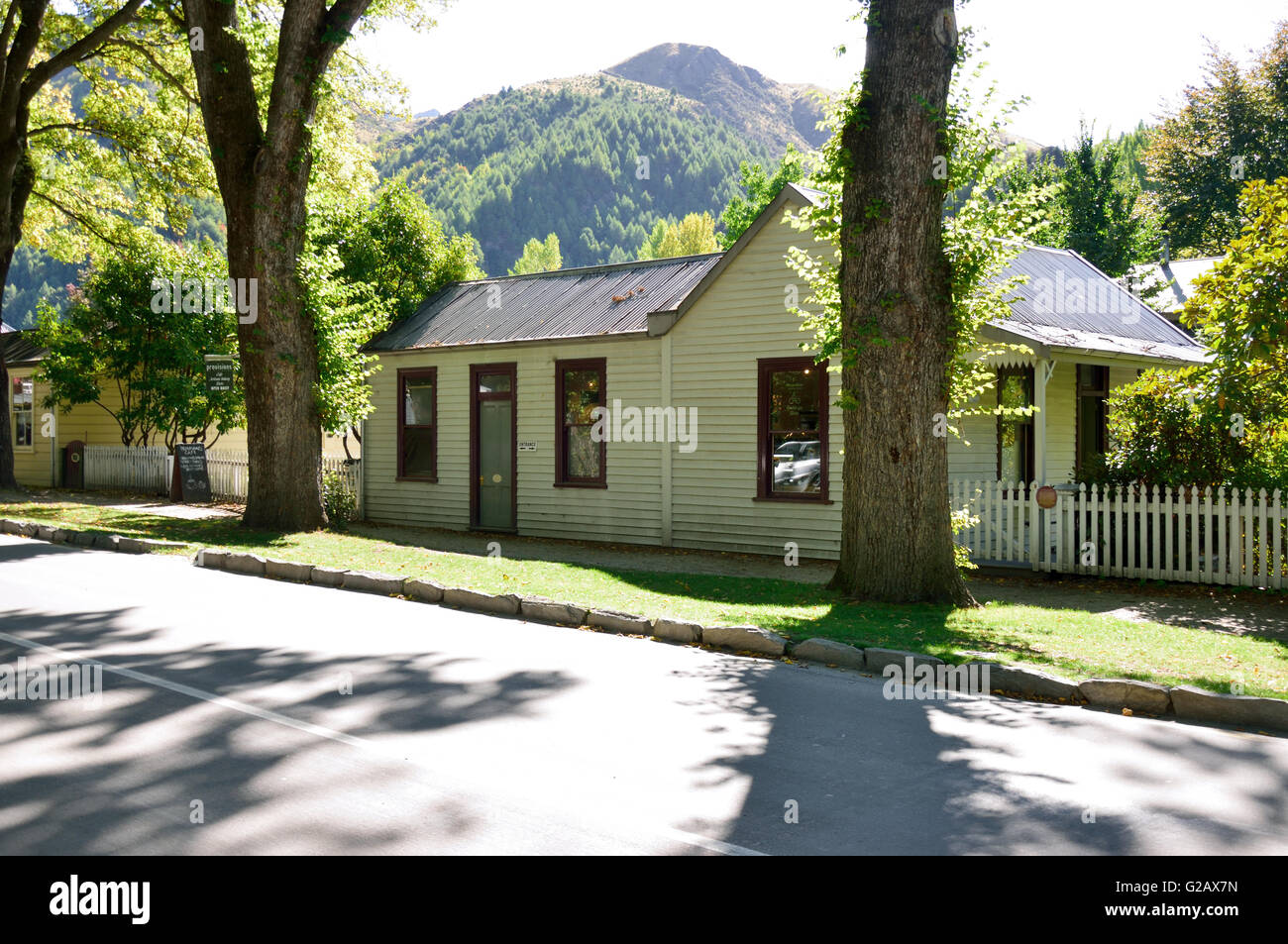 Old Houses, Arrowtown Stock Photo
