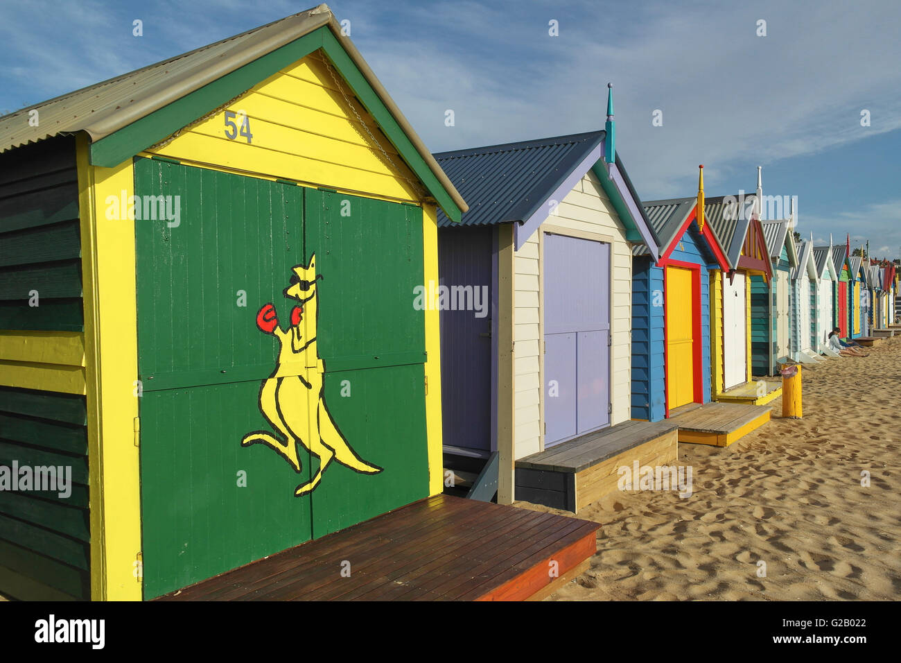 Brighton beach huts near Melbourne Australia Stock Photo Alamy