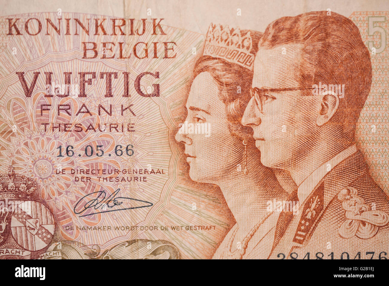 Banknote from Belgium Stock Photo
